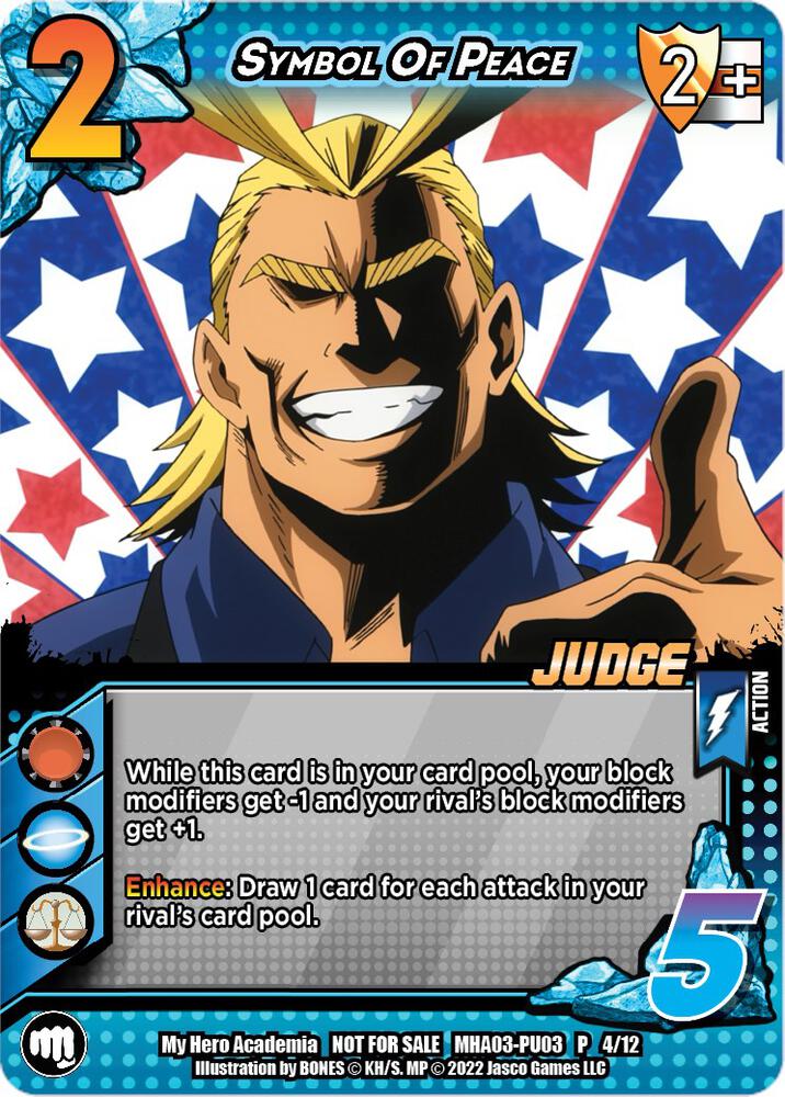Symbol of Peace (Plus Ultra Pack 3 Judge), UniVersus: My Hero Academia Promo Cards MHA-PU03 P 4/12