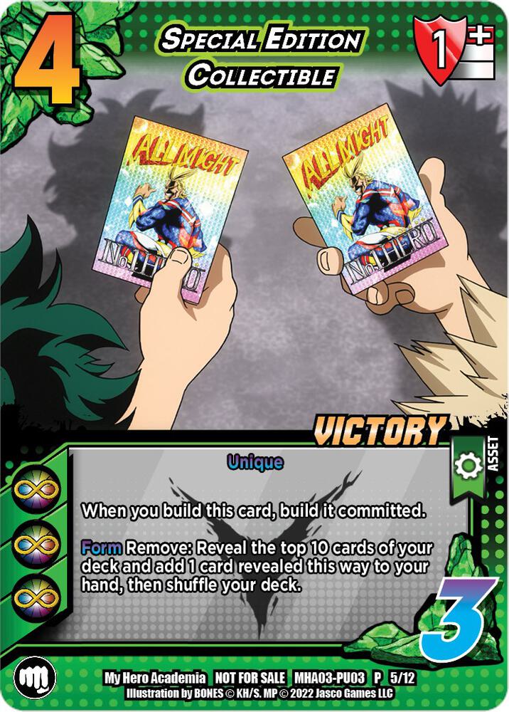 Special Edition Collectible (Plus Ultra Pack 3 Victory), UniVersus: My Hero Academia Promo Cards MHA-PU03 P 5/12