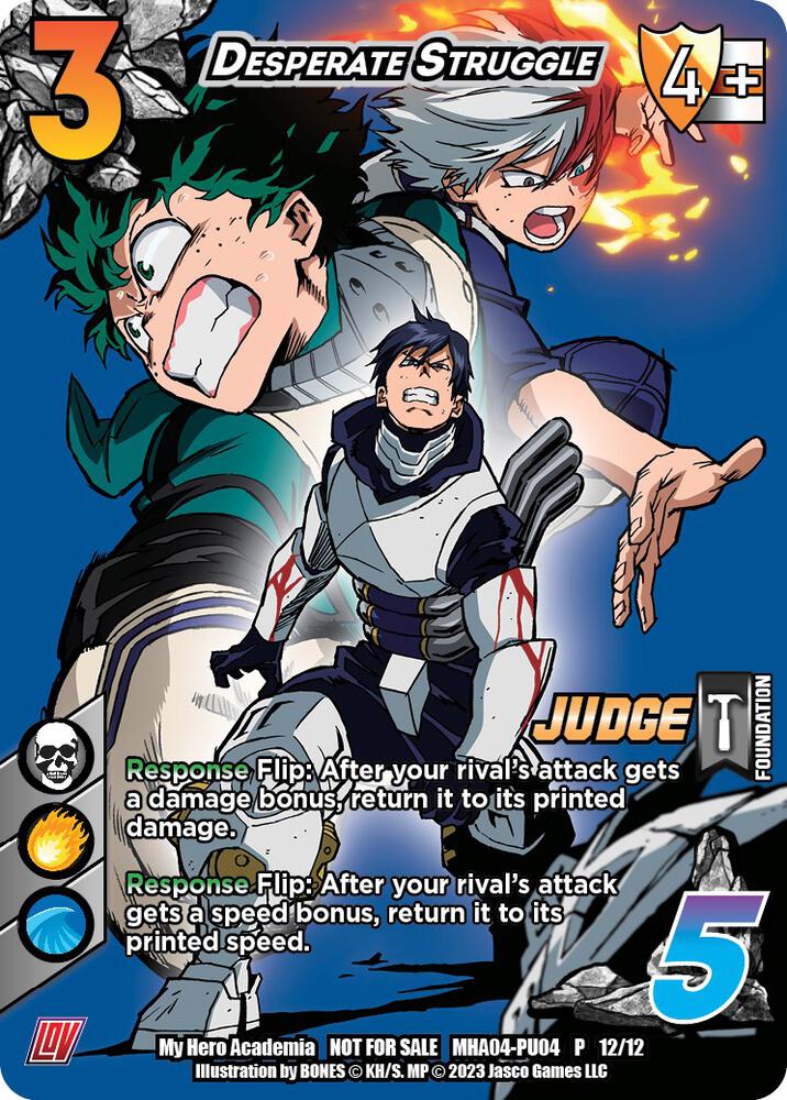 Desperate Struggle (Plus Ultra Pack 4 Judge), UniVersus: My Hero Academia Promo Cards MHA-PU04 P 12/12