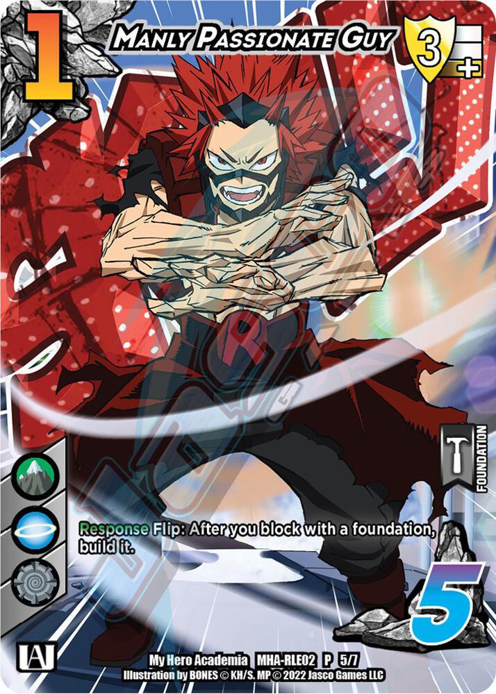 Manly Passionate Guy (Regional License Exam 2022), UniVersus: My Hero Academia Promo Cards MHA-RLE02 P 5/7