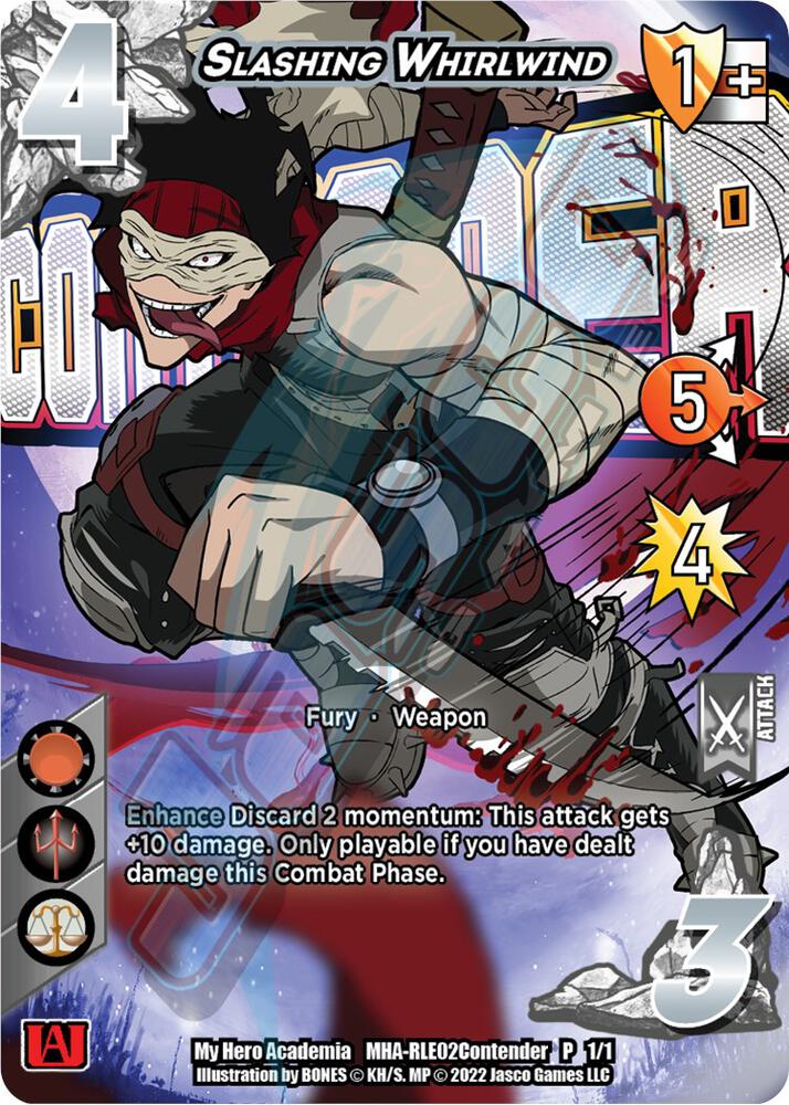 Slashing Whirlwind (Regional License Exam 2022 Contender), UniVersus: My Hero Academia Promo Cards MHA-RLE02Contender P 1/1