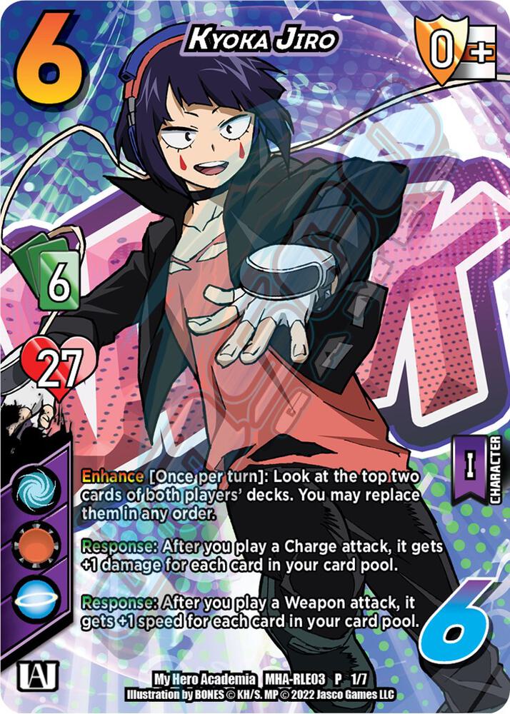 Kyoka Jiro (Regional License Exam 2022), UniVersus: My Hero Academia Promo Cards MHA-RLE03 P 1/7