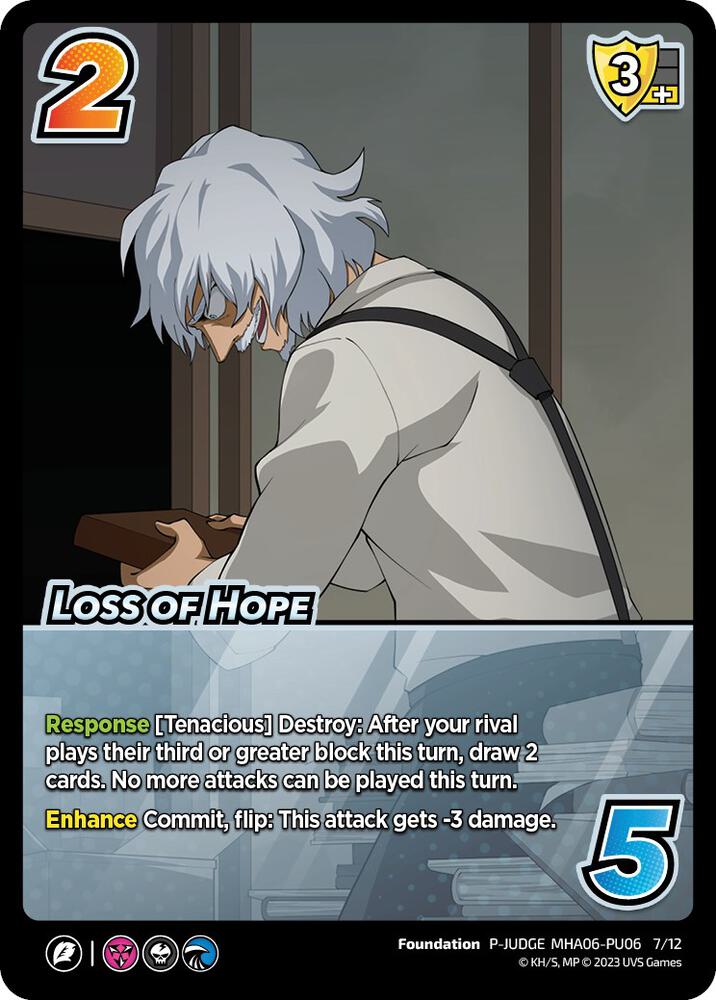 Loss of Hope (Plus Ultra Pack 6 Judge), UniVersus: My Hero Academia Promo Cards P-JUDGE MHA06-PU06 11/12