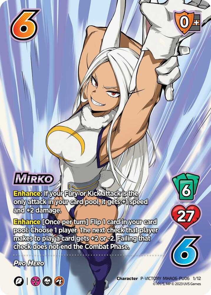 Mirko (Plus Ultra Pack 6 Victory), UniVersus: My Hero Academia Promo Cards P-VICTORY MHA06-PU06 1/12
