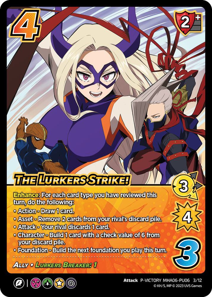 The Lurkers Strike! (Plus Ultra Pack 6 Victory), UniVersus: My Hero Academia Promo Cards P-VICTORY MHA06-PU06 3/12