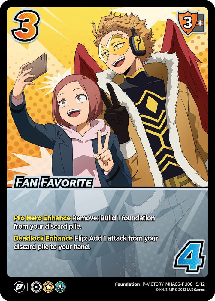 Fan Favorite (Plus Ultra Pack 6 Victory), UniVersus: My Hero Academia Promo Cards P-VICTORY MHA06-PU06 5/12