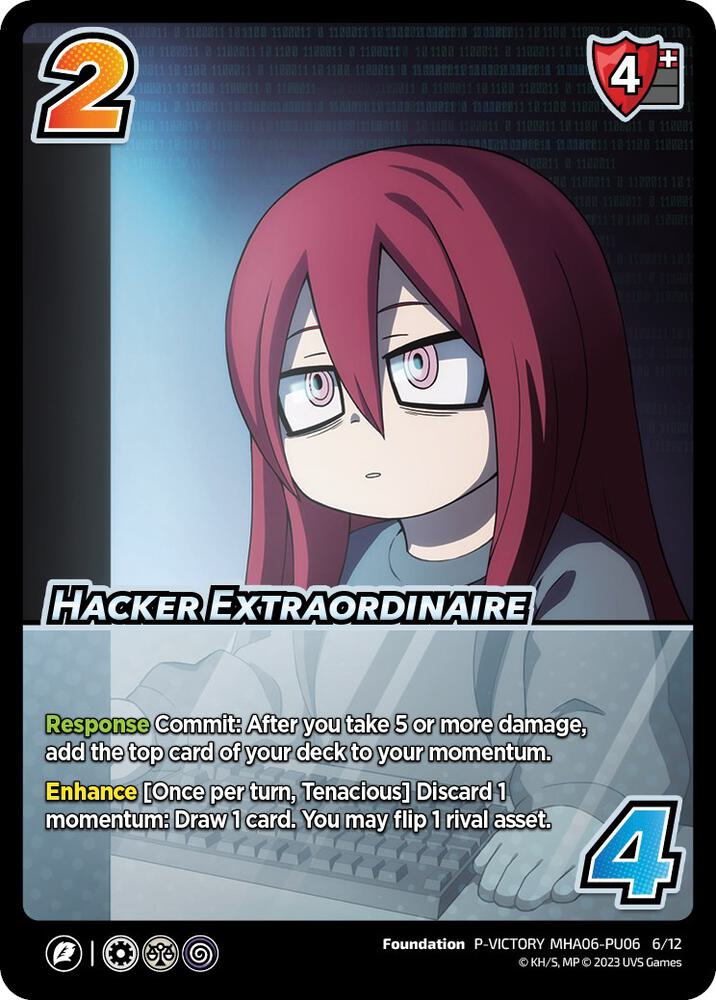 Hacker Extraordinaire (Plus Ultra Pack 6 Victory), UniVersus: My Hero Academia Promo Cards P-VICTORY MHA06-PU06 6/12