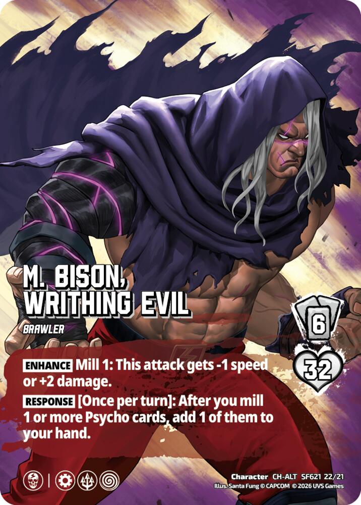 M. Bison, Writhing Evil (Alternate Art), Challenger Series: Street Fighter 6 - Series 2 SF621 22/21