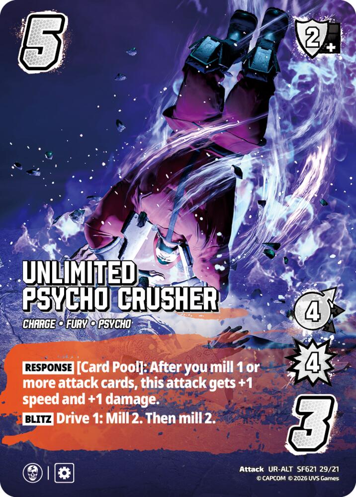 Unlimited Psycho Crusher (Alternate Art), Challenger Series: Street Fighter 6 - Series 2 SF621 29/21