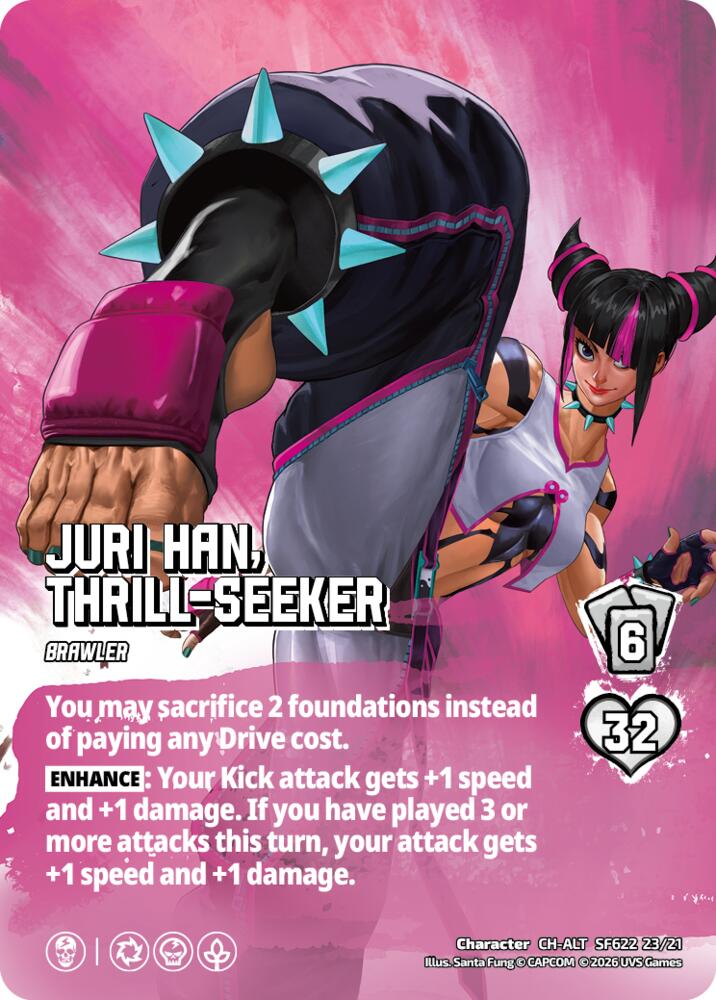 Juri Han, Thrill-Seeker (Alternate Art), Challenger Series: Street Fighter 6 - Series 2 SF622 23/21