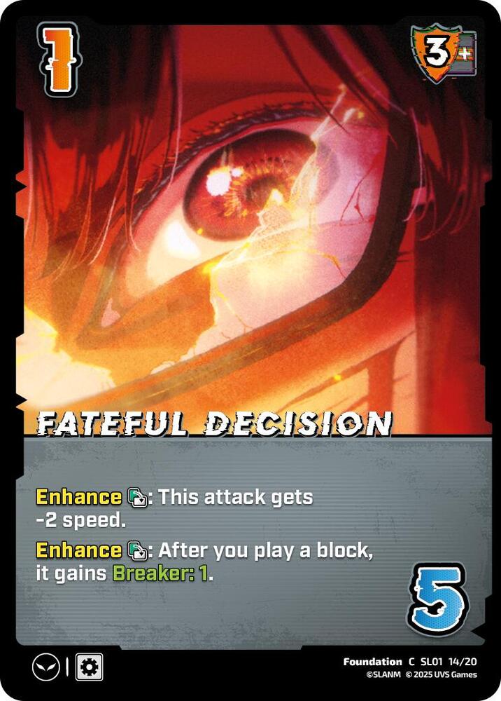 Fateful Decision, Challenger Series: Solo Leveling SL01 14/20