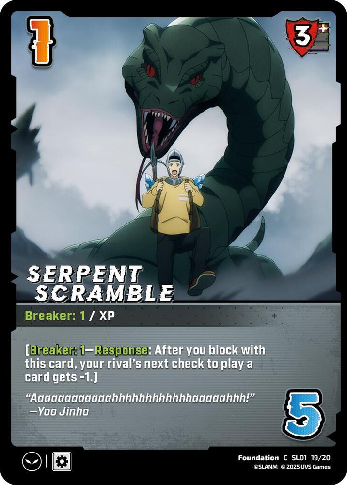 Serpent Scramble, Challenger Series: Solo Leveling SL01 19/20