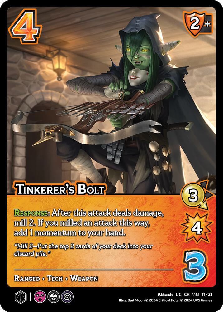 Tinkerer's Bolt, Challenger Series: Vox Machina and Mighty Nein CR-MN 11/21