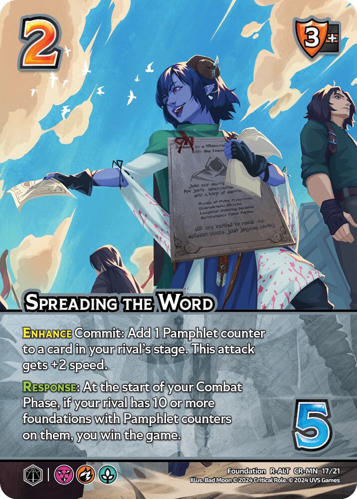 Spreading the Word (Alternate Art), Challenger Series: Vox Machina and Mighty Nein CR-MN 17/21