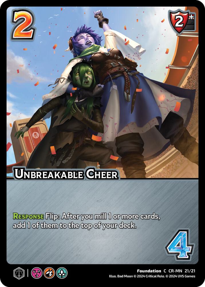 Unbreakable Cheer, Challenger Series: Vox Machina and Mighty Nein CR-MN 21/21