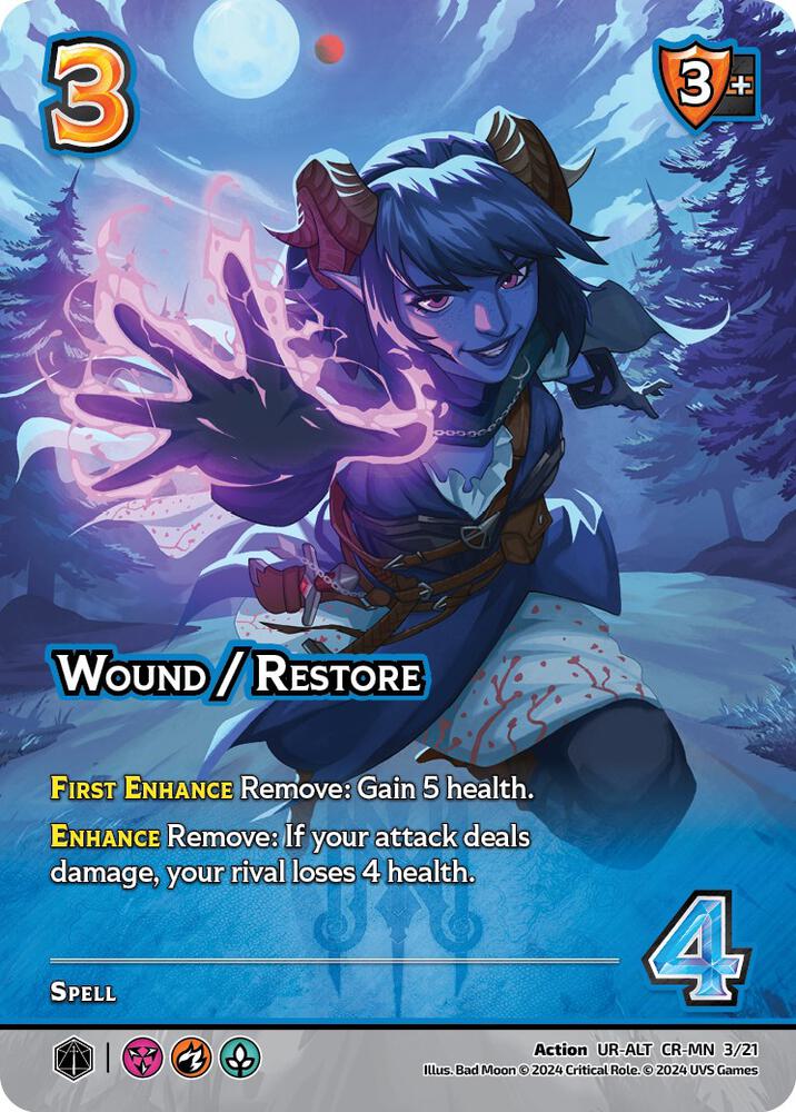 Wound / Restore (Alternate Art), Challenger Series: Vox Machina and Mighty Nein CR-MN 3/21