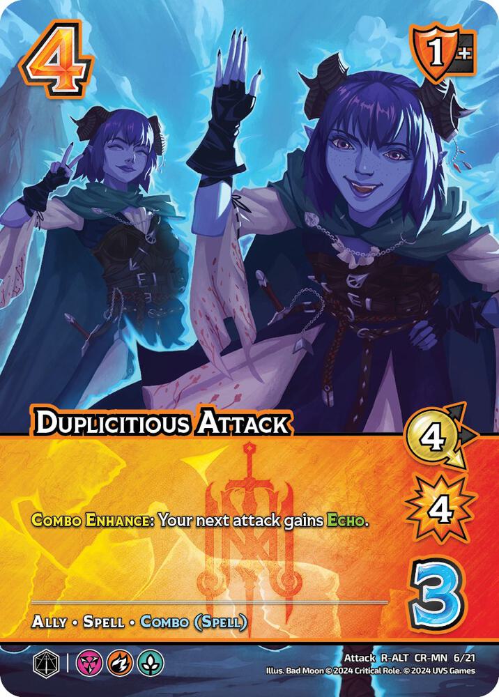 Duplicitious Attack (Alternate Art), Challenger Series: Vox Machina and Mighty Nein CR-MN 6/21