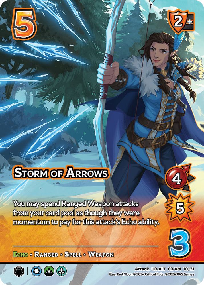 Storm of Arrows (Alternate Art), Challenger Series: Vox Machina and Mighty Nein CR-VM 10/21