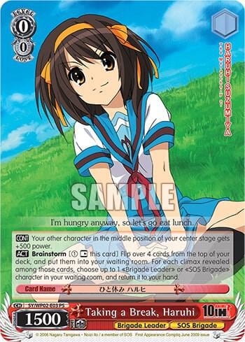 Taking a Break, Haruhi, The Melancholy Of Haruhi Suzumiya Power Up Set SY/WP02-E03 PR
