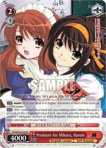 Producer for Mikuru, Haruhi, The Melancholy Of Haruhi Suzumiya Power Up Set SY/WP02-E10 PR