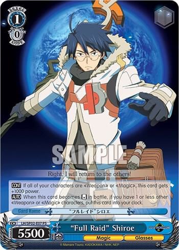 "Full Raid" Shiroe, LOG HORIZON Power Up Set LH/SP02-E07 PS