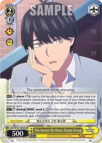 The Answer He Chose, Futaro Uesugi (SR), The Quintessential Quintuplets Movie 5HY/W101-E007S SR