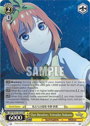 Our Resolve, Yotsuba Nakano (SR), The Quintessential Quintuplets Movie 5HY/W101-E011S SR