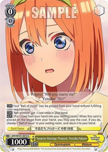 Surprise Marriage Proposal, Yotsuba Nakano, The Quintessential Quintuplets Movie 5HY/W101-E015 C