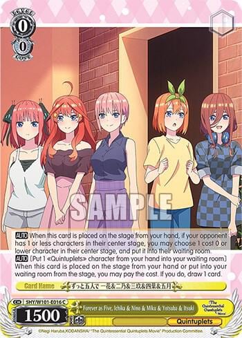 Forever as Five, Ichika & Nino & Miku & Yotsuba & Itsuki, The Quintessential Quintuplets Movie 5HY/W101-E016 C