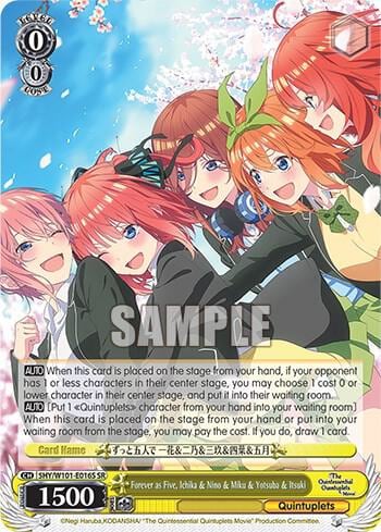Forever as Five, Ichika & Nino & Miku & Yotsuba & Itsuki (SR), The Quintessential Quintuplets Movie 5HY/W101-E016S SR