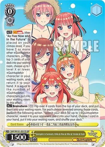 Quintuplets in Swimsuits, Ichika & Nino & Miku & Yotsuba & Itsuki (SR), The Quintessential Quintuplets Movie 5HY/W101-E017S SR