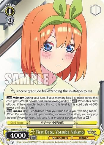 First Date, Yotusba Nakano, The Quintessential Quintuplets Movie 5HY/W101-E018 C
