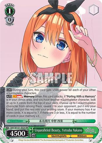 Unparalleled Beauty, Yotsuba Nakano, The Quintessential Quintuplets Movie 5HY/W101-E024 RR