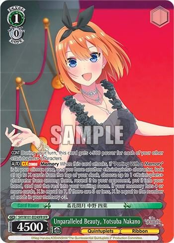 Unparalleled Beauty, Yotsuba Nakano (OFR), The Quintessential Quintuplets Movie 5HY/W101-E024OFR OFR