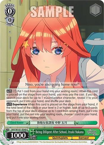 Being Diligent After School, Itsuki Nakano, The Quintessential Quintuplets Movie 5HY/W101-E040 C
