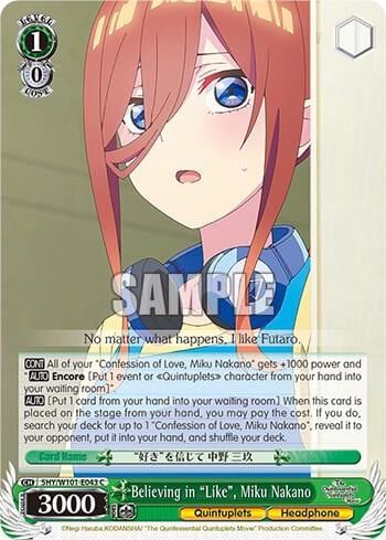 Believing in "Like", Miku Nakano, The Quintessential Quintuplets Movie 5HY/W101-E043 C