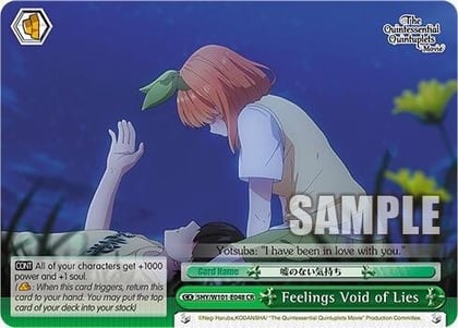 Feelings Void of Lies, The Quintessential Quintuplets Movie 5HY/W101-E048 CR