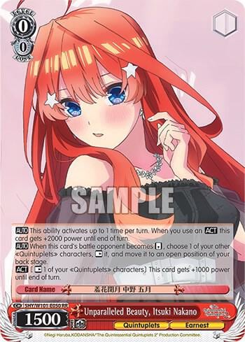 Unparalleled Beauty, Itsuki Nakano, The Quintessential Quintuplets Movie 5HY/W101-E050 RR
