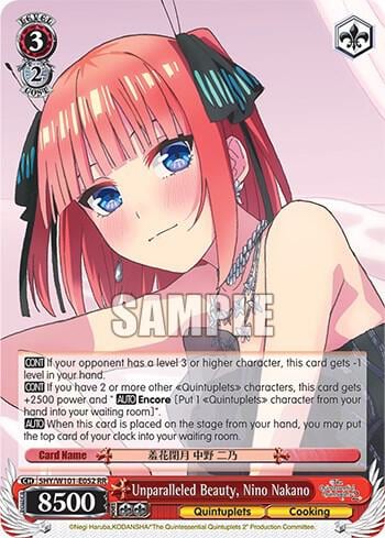 Unparalleled Beauty, Nino Nakano, The Quintessential Quintuplets Movie 5HY/W101-E052 RR
