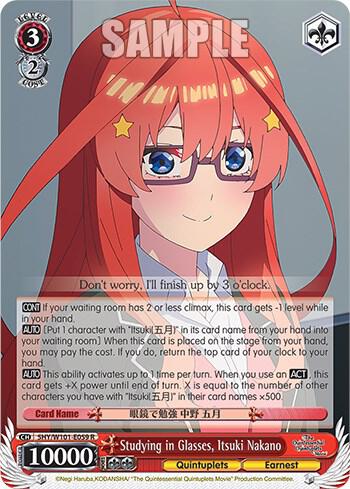 Studying in Glasses, Itsuki Nakano, The Quintessential Quintuplets Movie 5HY/W101-E059 R