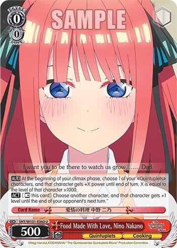 Food Made With Love, Nino Nakano, The Quintessential Quintuplets Movie 5HY/W101-E060 U