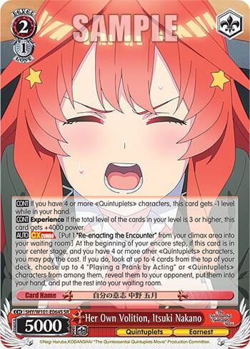 Her Own Volition, Itsuki Nakano (SR), The Quintessential Quintuplets Movie 5HY/W101-E064S SR