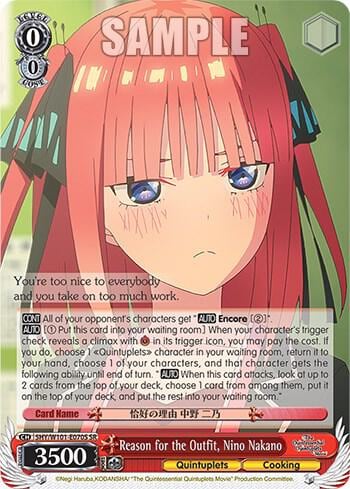 Reason for the Outfit, Nino Nakano (SR), The Quintessential Quintuplets Movie 5HY/W101-E070S SR