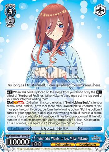 What She Wants to Do, Miku Nakano, The Quintessential Quintuplets Movie 5HY/W101-E079 RR