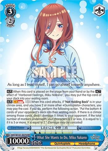 What She Wants to Do, Miku Nakano, The Quintessential Quintuplets Movie 5HY/W101-E079 RR