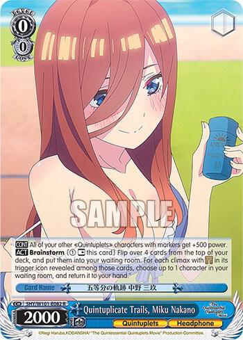 Quintuplicate Trails, Miku Nakano, The Quintessential Quintuplets Movie 5HY/W101-E082 R