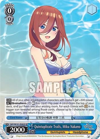Quintuplicate Trails, Miku Nakano (SR), The Quintessential Quintuplets Movie 5HY/W101-E082S SR
