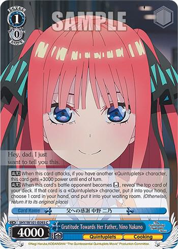 Gratitude Towards Her Father, Nino Nakano, The Quintessential Quintuplets Movie 5HY/W101-E093 C