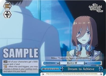 Dream to Achieve, The Quintessential Quintuplets Movie 5HY/W101-E100 CC