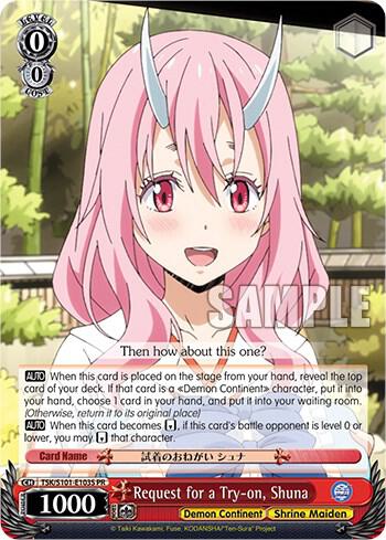 Request for a Try-on, Shuna (Foil), That Time I Got Reincarnated as a Slime Vol.3 TSK/S101-E103S